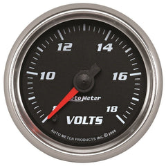 AutoMeter - Autometer Pro-Cycle Gauge Voltmeter 2 1/16in 18V Digital Stepper Motor Black - Demon Performance
