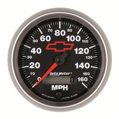 AutoMeter - Autometer Speedometer 3-3/8in, 0-160 MPH, Elec. Programmable - Bowtie Black - Demon Performance