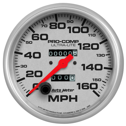 AutoMeter - Autometer Speedometer 5in - 160 MPH Mechanical Ultra- Lite - Demon Performance