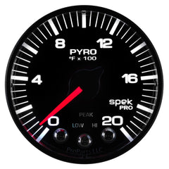 AutoMeter - Autometer Spek-Pro 52.4mm 0-2000F Digital Stepper Motor Pyrometer Gauge - Demon Performance