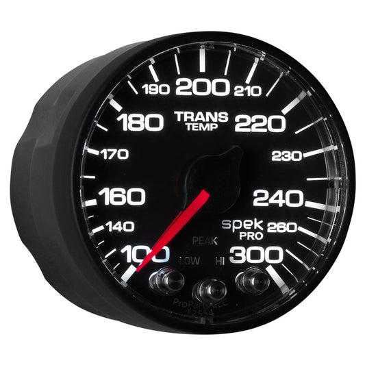 AutoMeter - Autometer Spek-Pro 52.4mm 100-300 Deg F Digital Stepper Motor Trans Temp Gauge - Demon Performance