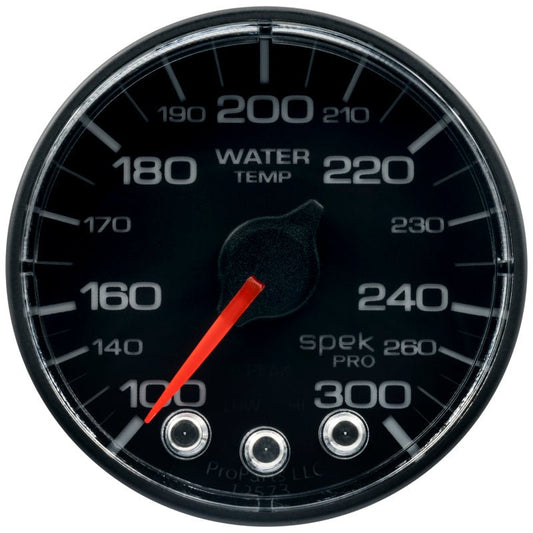 AutoMeter - Autometer Spek-Pro 52.4mm 100-300 Deg F Digital Stepper Motor Water Temp Gauge - Demon Performance