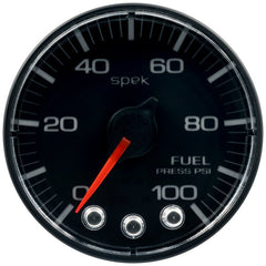 AutoMeter - Autometer Spek-Pro Gauge Fuel Press 2 1/16in 100psi Stepper Motor W/Peak & Warn Blk/Blk - Demon Performance