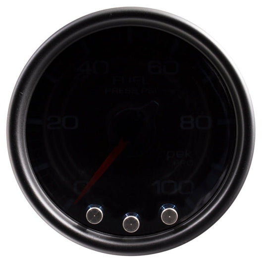 AutoMeter - Autometer Spek-Pro Gauge Fuel Press 2 1/16in 100psi Stepper Motor W/Peak & Warn Blk/Smoke/Blk - Demon Performance