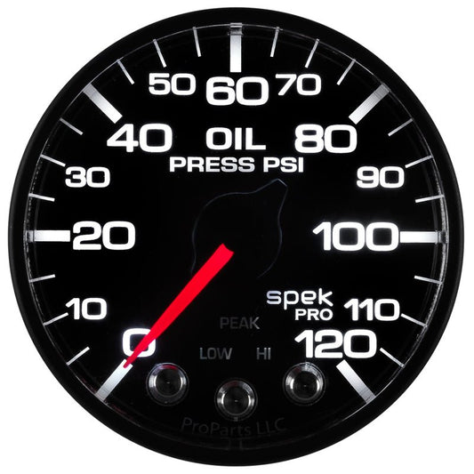 AutoMeter - Autometer Spek-Pro - Nascar 2-1/16in Oil Press 0-120 psi Bfb Ecu - Demon Performance