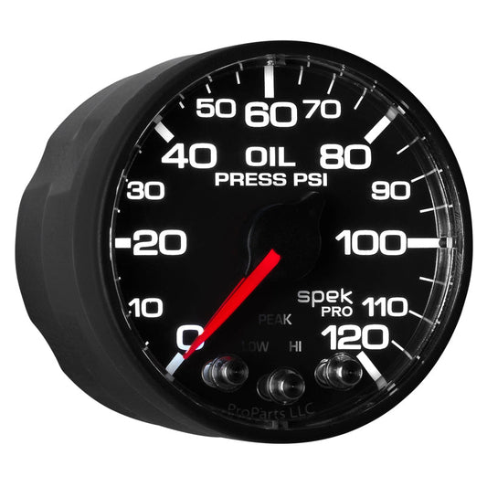 AutoMeter - Autometer Spek-Pro - Nascar 2-1/16in Oil Press 0-120 psi Bfb Ecu - Demon Performance