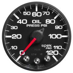 AutoMeter - Autometer Spek-Pro - Nascar 2-1/16in Oil Press 0-120 psi Bfb Ecu - Demon Performance