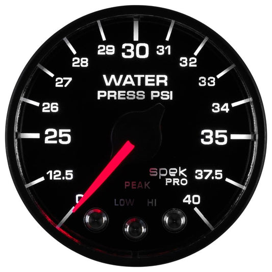 AutoMeter - Autometer Spek-Pro - Nascar 2-1/16in Water Press 0- 40 psi Bfb - Demon Performance