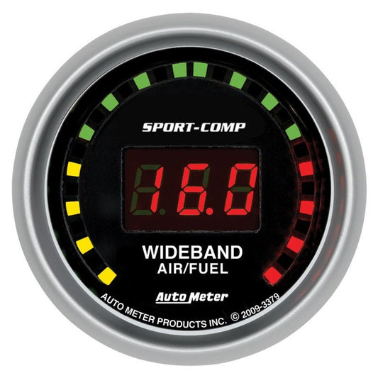 AutoMeter - Autometer Sport-Comp 52mm Digital Wideband Air/Fuel Ratio Street Gauge - Demon Performance