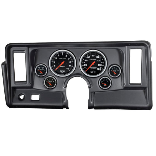 AutoMeter - Autometer Sport-Comp 66-76 Nova Dash Kit 6pc Tach / MPH / Fuel / Oil / WTMP / Volt - Demon Performance