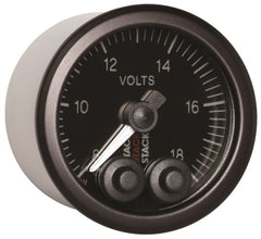 AutoMeter - Autometer Stack 52mm 8-18V Pro-Control Battery Voltage Gauge -Black - Demon Performance
