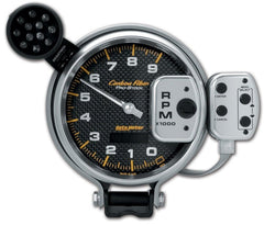 AutoMeter - Autometer Tachometer 0-9000 RPM Carbon Fiber Pro-Stock Pedestal w/ Super Lite & Peak Mem 5in (127mm) - Demon Performance