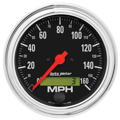 AutoMeter - Autometer Traditional Chrome 3-3/8in 160 MPH Electric Speedometer w/ LCD Odometer - Demon Performance