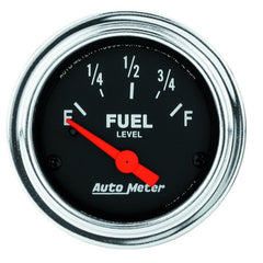 AutoMeter - Autometer Traditional Chrome 52mm Short Sweep 0 Ohm - 90 Ohm Full Electrical Fuel Level Gauge - Demon Performance
