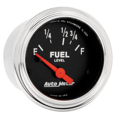 AutoMeter - Autometer Traditional Chrome 52mm Short Sweep Electrical Fuel Level Gauge - Demon Performance