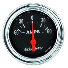 AutoMeter - Autometer Traditional Chrome Electrical Ammeter 2 1/6in 60A Gauge - Demon Performance