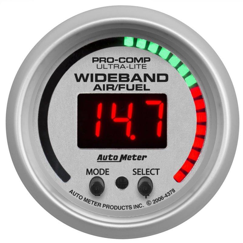 AutoMeter - Autometer Ultra-Lite 52mm Air/Fuel Ratio Pro Plus Digital w/ Peak & Warning Gauge - Demon Performance