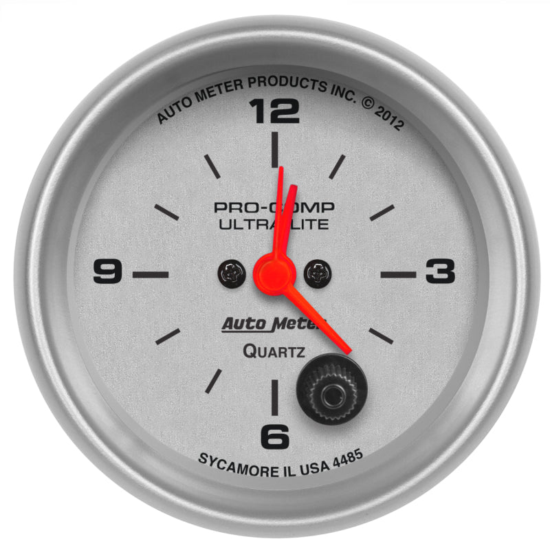 AutoMeter - Autometer Ultra-Lite 66.7mm 12V Short Sweep Electronic Clock - Demon Performance