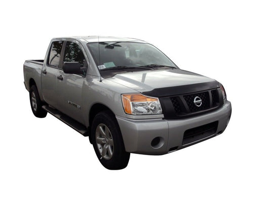 AVS - AVS 04-15 Nissan Armada Aeroskin Low Profile Acrylic Hood Shield - Smoke - Demon Performance