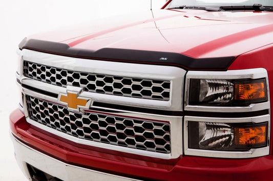 AVS - AVS 04-15 Nissan Titan Aeroskin II Textured Low Profile Hood Shield - Black - Demon Performance