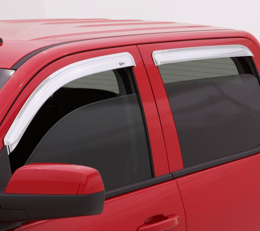 AVS - AVS 04-15 Nissan Titan Crew Cab Ventvisor Outside Mount Front & Rear Window Deflectors 4pc - Chrome - Demon Performance