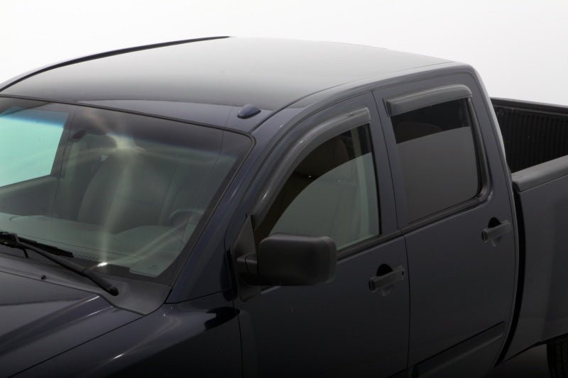 AVS - AVS 04-15 Nissan Titan Crew Cab Ventvisor Outside Mount Window Deflectors 4pc - Smoke - Demon Performance