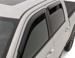 AVS - AVS 09-18 Dodge RAM 1500 Crew Cab Ventvisor Outside Mount Window Deflectors 4pc - Smoke - Demon Performance