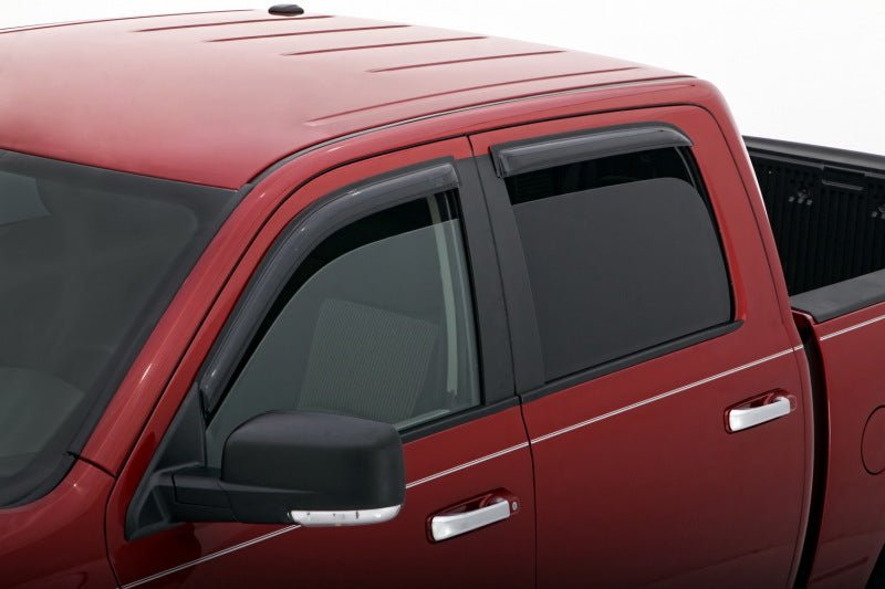 AVS - AVS 09-18 Dodge RAM 1500 Crew Cab Ventvisor Outside Mount Window Deflectors 4pc - Smoke - Demon Performance