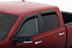 AVS - AVS 09-18 Dodge RAM 1500 Crew Cab Ventvisor Outside Mount Window Deflectors 4pc - Smoke - Demon Performance