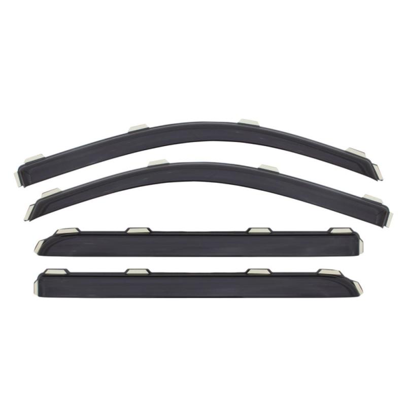AVS - AVS 16-18 Nissan Titan XD Crew Cab Ventvisor In-Channel Front & Rear Window Deflectors 4pc - Smoke - Demon Performance
