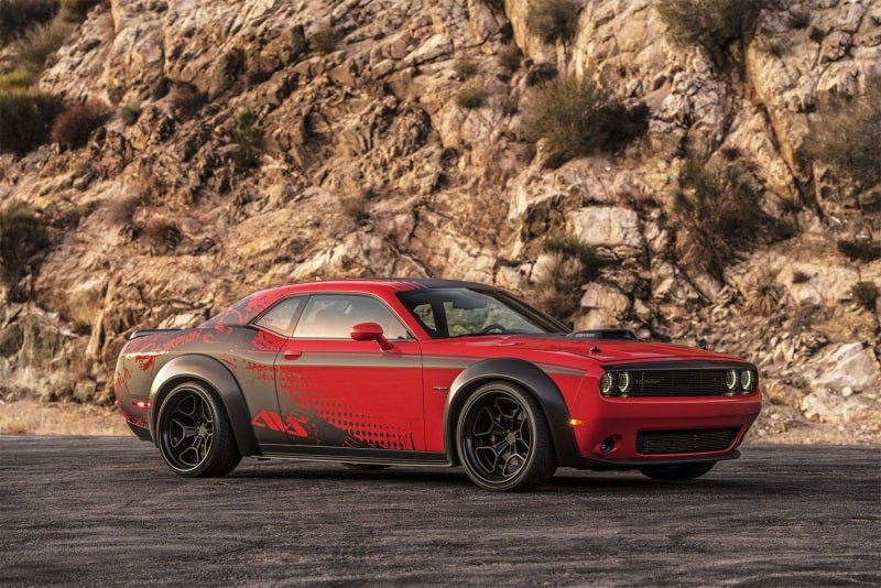 AVS - AVS 2008+ Dodge Challenger Smooth Front and Rear Fender Flares - Black (4 Pc) - Demon Performance