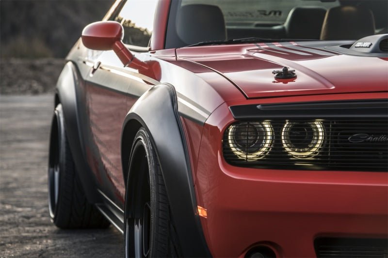 AVS - AVS 2008+ Dodge Challenger Smooth Front and Rear Fender Flares - Black (4 Pc) - Demon Performance