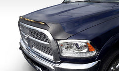 AVS - AVS 2009-2018 Dodge Ram 1500 (Excl Sport / Rebel) Aeroskin Low Profile Hood Shield w/ Lights - Black - Demon Performance