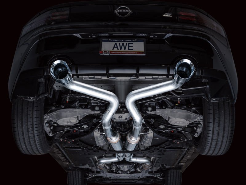 AWE Tuning - AWE 2023 Nissan Z RZ34 RWD Track Edition Catback Exhaust System w/ Chrome Silver Tips - Demon Performance