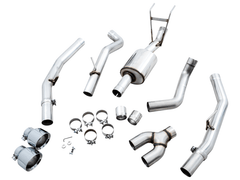 AWE Tuning - AWE Tuning 09-18 RAM 1500 5.7L (w/Cutouts) 0FG Dual Rear Exit Cat-Back Exhaust - Chrome Silver Tips - Demon Performance