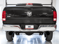 AWE Tuning - AWE Tuning 09-18 RAM 1500 5.7L (w/Cutouts) 0FG Dual Rear Exit Cat-Back Exhaust - Chrome Silver Tips - Demon Performance