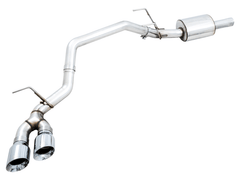 AWE Tuning - AWE Tuning 09-18 RAM 1500 5.7L (w/Cutouts) 0FG Dual Rear Exit Cat-Back Exhaust - Chrome Silver Tips - Demon Performance