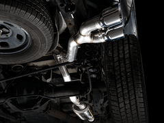 AWE Tuning - AWE Tuning 09-18 RAM 1500 5.7L (w/Cutouts) 0FG Dual Rear Exit Cat-Back Exhaust - Chrome Silver Tips - Demon Performance