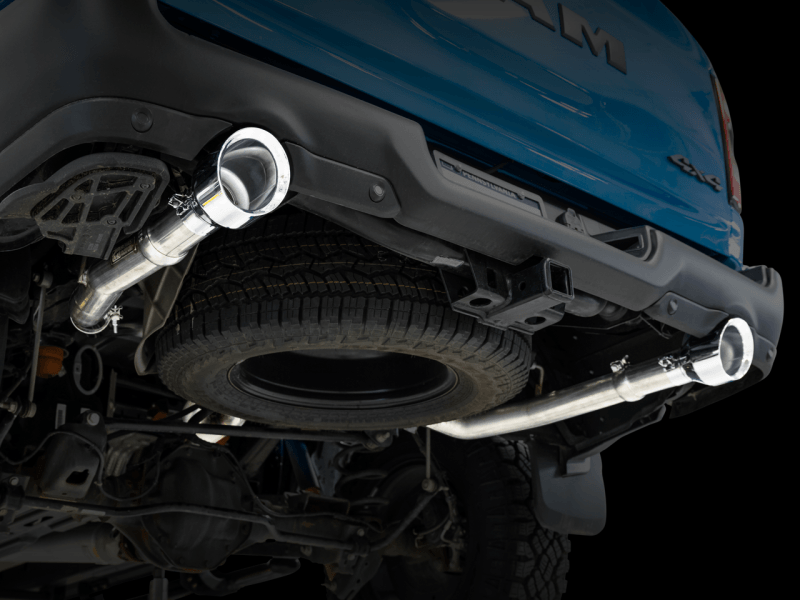 AWE Tuning - AWE Tuning 19-21 RAM 1500 5.7L (w/Cutouts) 0FG Dual Rear Exit Cat-Back Exhaust - Chrome Silver Tips - Demon Performance