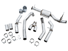 AWE Tuning - AWE Tuning 19-21 RAM 1500 5.7L (w/Cutouts) 0FG Dual Rear Exit Cat-Back Exhaust - Chrome Silver Tips - Demon Performance