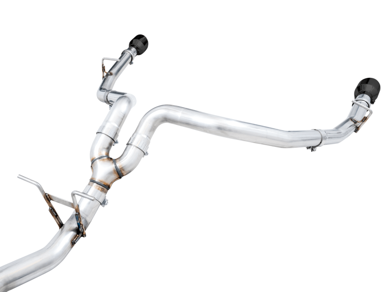 AWE Tuning - AWE Tuning 19-21 RAM 1500 5.7L (w/Cutouts) 0FG Dual Rear Exit Cat-Back Exhaust - Diamond Black Tips - Demon Performance