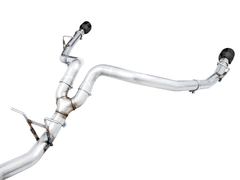AWE Tuning - AWE Tuning 19-21 RAM 1500 5.7L (w/Cutouts) 0FG Dual Rear Exit Cat-Back Exhaust - Diamond Black Tips - Demon Performance