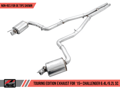 AWE Tuning - AWE Tuning 2015+ Dodge Challenger 6.4L/6.2L Non-Resonated Touring Edition Exhaust - Use Stock Tips - Demon Performance