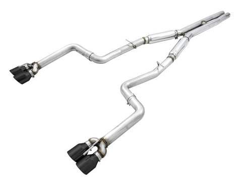 AWE Tuning - AWE Tuning 2015+ Dodge Challenger 6.4L/6.2L SC Track Edition Exhaust - Quad Diamond Black Tips - Demon Performance