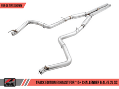 AWE Tuning - AWE Tuning 2015+ Dodge Challenger 6.4L/6.2L Supercharged Track Edition Exhaust - Use Stock Tips - Demon Performance