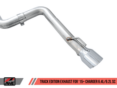 AWE Tuning - AWE Tuning 2015+ Dodge Charger 6.4L/6.2L Supercharged Track Edition Exhaust - Chrome Silver Tips - Demon Performance