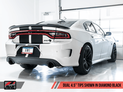 AWE Tuning - AWE Tuning 2015+ Dodge Charger 6.4L/6.2L Supercharged Track Edition Exhaust - Diamond Black Tips - Demon Performance