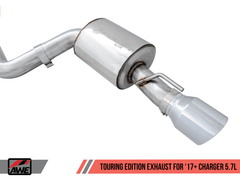 AWE Tuning - AWE Tuning 2017+ Dodge Charger 5.7L Touring Edition Exhaust - Non-Resonated - Chrome Silver Tips - Demon Performance