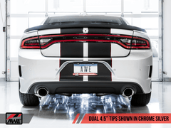 AWE Tuning - AWE Tuning 2017+ Dodge Charger 5.7L Touring Edition Exhaust - Non-Resonated - Chrome Silver Tips - Demon Performance