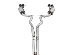AWE Tuning - AWE Tuning 2018+ Ford Mustang GT (S550) Cat-back Exhaust - Touring Edition (Quad Diamond Black Tips) - Demon Performance